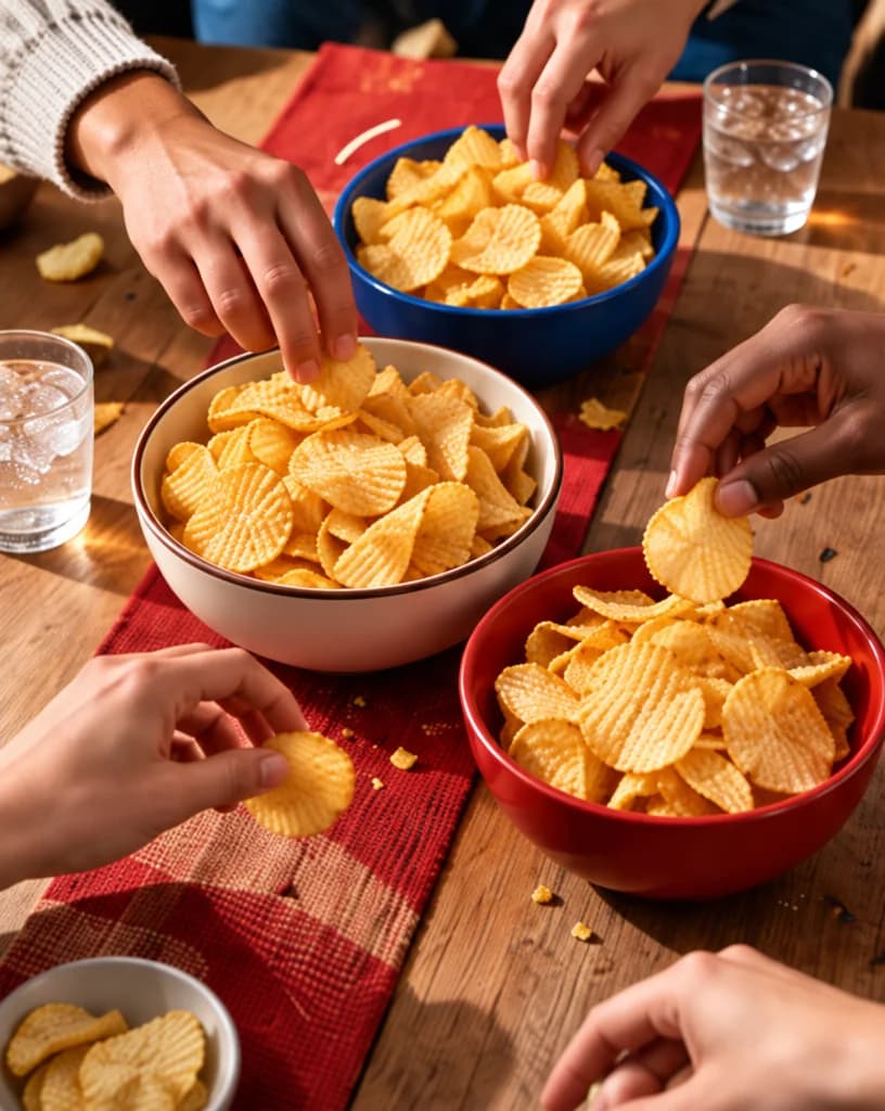 Food campaign with a coordinated visual style