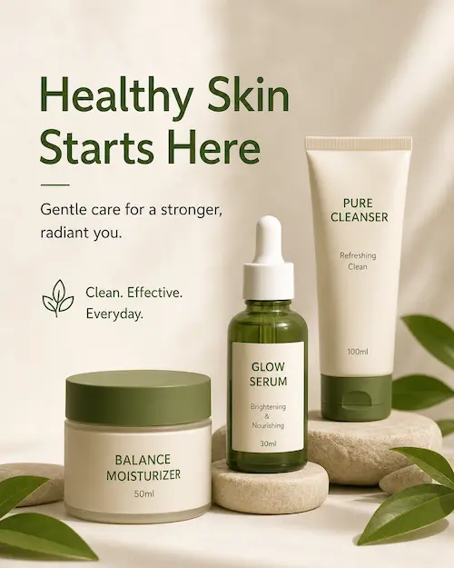 Skincare campaign created with Gasimus
